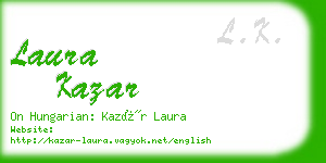 laura kazar business card